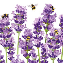 Bild von Bees & Lavender Servietten